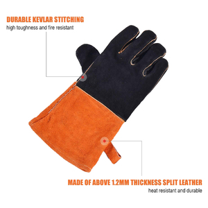 Guantes DE SEGURIDAD DE CUERO cómodos con agarre mejorado profesional para manejo de material de camiones de hockey Guantes de soldadura de Palma larga - Product Image 5