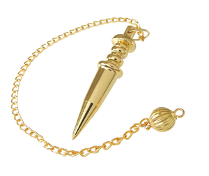 Cobre Metal 16 Anillo Péndulos de cono puntiagudo Peso equilibrado Curación Radiestesia Adivinación Reiki Péndulo - Product Image 1