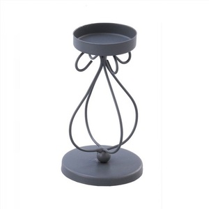 Bougeoirs décoratifs de T-Light de fer avec le revêtement de poudre noire fini pour le bougeoir à la maison de T-Light de décor - Product Image 6
