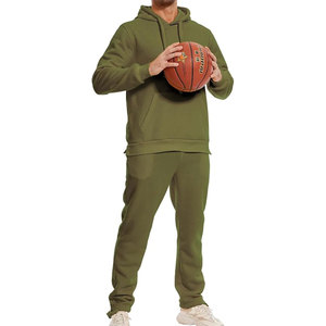 Survêtement athlétique 2 pièces décontracté pour homme, tenue pull à manches longues avec capuche, ensemble de survêtements de jogging d'hiver - Product Image 6