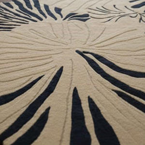 Alfombra de Lana de Lujo Hecha a Mano con Forma de Hoja Irregular para Proyectos de Interiores Modernos, Decoración de Sala de Estar, Respaldo de Látex, Regalo de Año Nuevo - Product Image 5