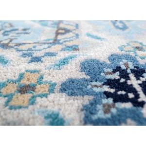 Alfombra Grande de Lana Anudada a Mano, Color Azul Savana, Modelo AKWL-13006, con Patrón Geométrico de Diamantes, para Sala de Estar, Dormitorio, Pasillo, Hecha a Mano - Product Image 3