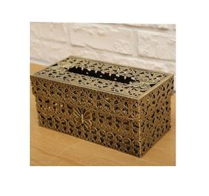 Fabriqué à la main or poli porte-serviettes boîte à mouchoirs en métal porte-papier de bureau de table porte-mouchoirs en métal pour Restaurant - Product Image 5