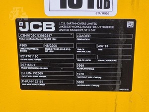 รถตักล้อยาง JCB 407 ปี 2022 พร้อมการรับประกัน 5 ปีขึ้นไป - Product Image 2