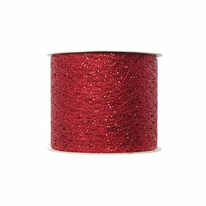 Nastro in Tessuto Scintillante Oro Argento Rosso da 2,7 Metri con Stelle per Decorazioni Natalizie - Product Image 2