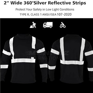 Camisa DE SEGURIDAD reflectante de manga larga transpirable para uso industrial y de construcción OEM ODM disponible - Product Image 5