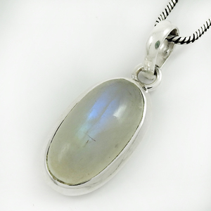 งานประดิษฐ์ที่หรูหราดีไซน์งดงามหินสีฟ้าประกายรุ้งรูปวงรีทรงไข่จี้สำหรับวันเกิดงานปาร์ตี้ OEM - Product Image 1