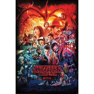 Stranger Things 4 Seasons Montage <b>Poster</b> Canvas Digital Printing Hanging Scroll for Decoration - Product Image 1