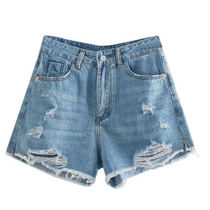 Diseña Tu Propio Logotipo, Shorts de Mezclilla para Mujer Más Vendidos, Shorts de Mezclilla con Logotipo Personalizado para Mujer - Product Image 1