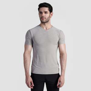 T-shirt Oversize Jersey Vibe Gris Clair 200 Grammes Teint Uni pour l'Exercice – Modèle Numéroté - Product Image 1