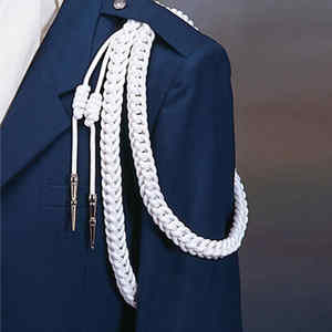 Accessoires d'uniformes Aiguillette en corde tressée pour uniformes vestimentaires et décoration de cérémonie - Product Image 1