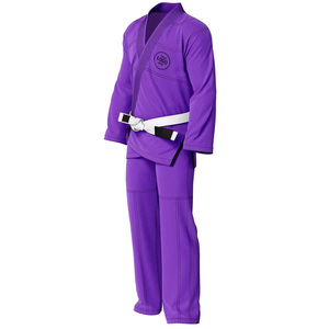 Kimono de Jiu-Jitsu Professionnel Violet - Confort Supérieur, Respirant, Léger, 100% Coton, Uniforme de Combat avec Accent Ceinture Blanche - Product Image 2
