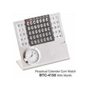 Best Quality Handmade Perpetual <b>Calendar</b> With Month Clock for Business Gifting Purpose for Worldwide Export - Product Image 3