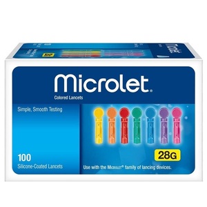 Lancettes Microlet neuves, originales, à prix réduit, avec revêtement en silicone, bandelettes de test - Product Image 1