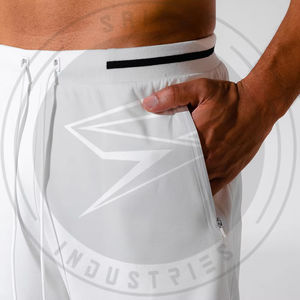 OEM <b>Men's</b> High Quality Beach Streetwear Comfort <b>Shorts</b> Elastic Waistband Custom Logo Print Anti-Wrinkle Knitted Solid Design - Product Image 4