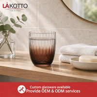 كأس ويسكي كريستالي بني بتصميم ماسي سعة 390 مل من LAKOTTO للاستخدام اليومي في خطوط البوفيه، أدوات زجاجية بالجملة مع إمكانية تخصيص الشعار