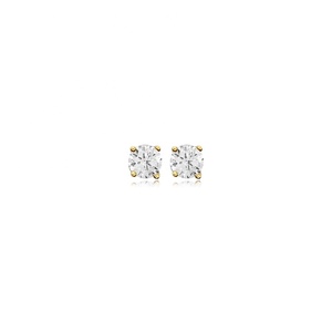 4mm cuatro garras atemporal diseño clásico redondo CZ Stud pendiente turco venta al por mayor hecho a mano 925 joyería de plata esterlina - Product Image 1