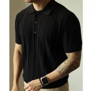 Camiseta de punto de algodón puro de fabricante OEM para hombre, camiseta informal de manga corta, ropa de verano transpirable, logotipo personalizado - Product Image 5