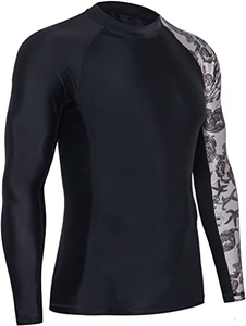 OEM High Quality Custom Logo <b>Men's</b> UV Protection <b>Compression</b> MMA Swim <b>Shirts</b> Long Sleeves Rash Guard - Product Image 5