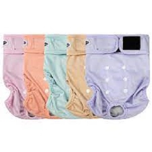 <b>Reusable</b> Washable Dog <b>Diapers</b> Nappy Female (3 Pack) Highly Absorbent Doggie <b>Diapers</b> Size Adjustable Puppy <b>Diapers</b> - Product Image 2