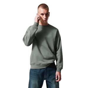 Vente en gros de pulls vintage 100% coton personnalisés pour hommes, pulls, polaire unie, col rond, épaules tombantes, style hiver - Product Image 1