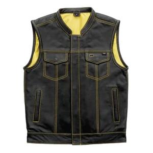 Nouveau gilet de moto en cuir professionnel pour hommes, veste de motard, gilets et gilets pour hommes - Product Image 2