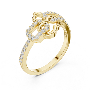 Bague de fiançailles en or blanc 14 carats avec diamant rond cultivé en laboratoire pour femmes, 0,3 carat, certifiée IGI, luxe - Product Image 5