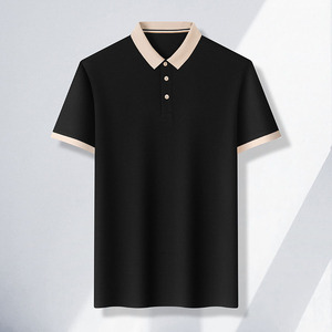 OEM custom logo embroidery printed design men's summer casual breathable short sleeve thin business lapel solid <b>Polo</b> <b>shirt</b> - Product Image 3