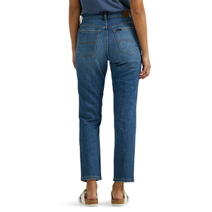 Pantalones Vaqueros de Mezclilla Lavada Casuales y Elegantes para Mujer, Color Sólido Personalizado, Corte Ajustado, Premium - Product Image 6