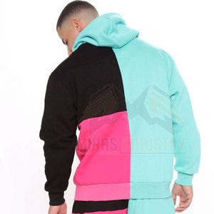 Sudadera con capucha de invierno personalizable para hombre, forro polar grueso estampado, tela francesa sólida, bolsillo, Puff, ajuste holgado suave, Color sólido - Product Image 3