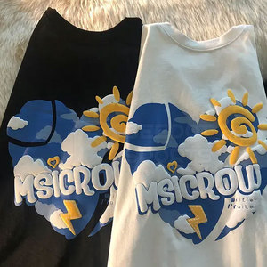 Summer Style for Quick Dry Regular Fit Canvas T-shirt Meilleure qualité d'impression Tops Hommes Femmes Short Sleeve Unisex Custom - Product Image 3