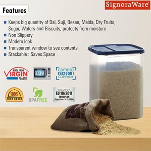 Fournisseur direct d'usine Conteneur carré en plastique pour le stockage à domicile, au bureau et en voyage Disponible en grande quantité - Product Image 4