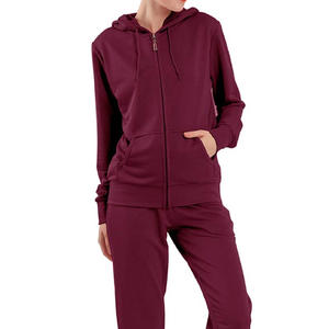 Vente en gros de survêtements d'hiver décontractés pour femmes Ensemble de sweat à capuche 2 pièces Logo personnalisé Marque privée Jogging Sportswear Running Gym - Product Image 3