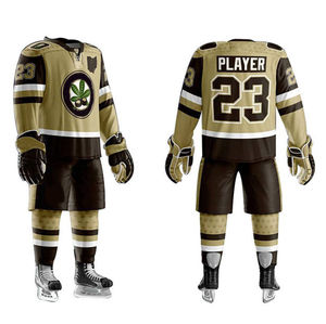 Uniformes de Hockey sobre Hielo de Primera Calidad, 100% Poliéster, con Logotipo Personalizado, Fabricación en Fábrica, Servicio OEM, Precio al por Mayor - Product Image 1