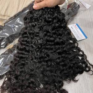 Burmese <b>Curly</b> Hair <b>Bundles</b> Vietnamese Human Weft Hair Extension Raw Virgin Burmese <b>Curly</b> Hair Wholesale - Product Image 1