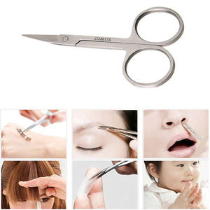 <b>Nail</b> <b>Scissors</b> Stainless Steel Semi Curved Blades Comfortable Ergonomic Grip <b>Scissors</b> <b>for</b> Beauty Salon - Product Image 5