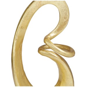 Aluminum Metal Abstract Decorative Sculpture Swirl Home modern polished sculpture <b>Statue</b> Accent Figurine <b>Gold</b> aluminum - Product Image 5