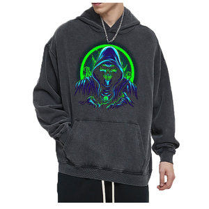 Alta calidad personalizado impreso hombres sudaderas con capucha moda algodón mezclado Casual Sudadera con capucha al por mayor fabricante OEM ODM - Product Image 1