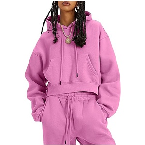 Hoodies costume hiver automne solide survêtement décontracté femmes polaire 2 pièces ensemble sport sweats pull survêtement pantalon de survêtement tenue - Product Image 1