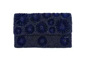 Bolso de mano cruzado de embrague Bolso de fiesta de noche de diamantes de imitación de cristal metálico con patrón de sobre a rayas - Product Image 5