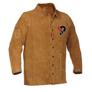 Marron haute qualité en cuir sécurité vêtements d'hiver vestes de soudage soudeur travail protection résistance à la chaleur veste pour le travail de travail - Product Image 6