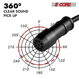 5 Core <b>Microphone</b> Professional Lavalier Mic Wearable Omnidirectional <b>Condenser</b> 3.5mm Body Microfono - Product Image 3