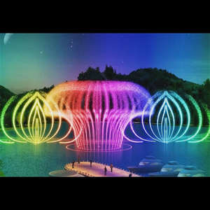 น้ำพุเต้นรำดนตรีกลางแจ้งพร้อมไฟ LED ระบบน้ำพุมัลติมีเดียขนาดใหญ่ - Product Image 1