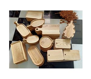 Plateau de service en bois d'acacia de noël de grande taille en forme d'arbre et de bois de cerf pour le stockage des aliments plateau de fruits plateau de bols - Product Image 4