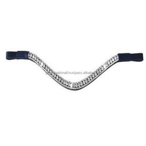 Banda Ecuestre para cejas de caballo hecha a mano, Multicolor, perla, diamante, cristal, cuero, banda para cejas de caballo con lazos cosidos suaves - Product Image 6