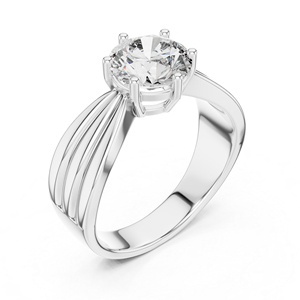 Bague de soirée en or jaune 14 carats avec diamant de laboratoire rond pour femme, idéale pour les fiançailles, certifiée IGI, bijoux fins, nouveau diamant de culture - Product Image 6