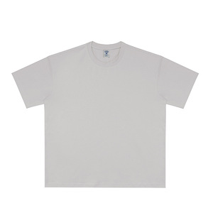 T-shirt grande taille 100% coton de haute qualité personnaliser le logo d'impression numérique 230gsm T-shirt uni à col rond pour hommes pour hommes - Product Image 3