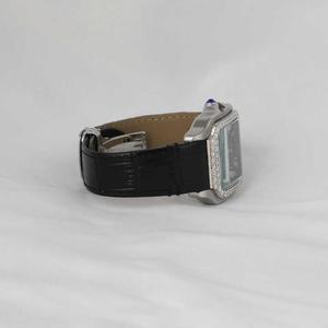 Montre en diamant Moissanite de style Hip Hop de luxe élégante moitié glacé noir brillant cadran romain Premium 20mm accessoire de bande de haute qualité - Product Image 2