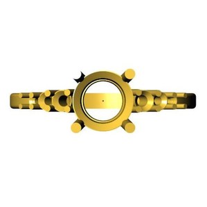 แหวนเพชรแบบกำหนดเอง ชุบทอง เงินแท้ 925 แหวนเปล่าแบบหนามเตย ชุบโรเดียม สไตล์น่ารัก สำหรับงานแต่งงานและวันครบรอบ - Product Image 3