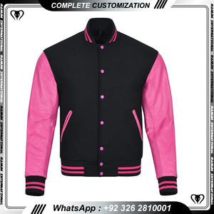 Haute qualité Vintage lavage Denim cuir manches Letterman Varsity veste en gros Chenille broderie Patch veste d'hiver - Product Image 2